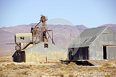 Old mining buildings Stock Photo