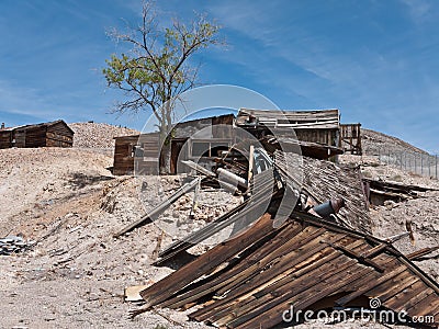 Old mining buildings, Tonopah, Nevada Stock Photo