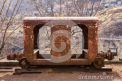 Old mining cart Stock Photo