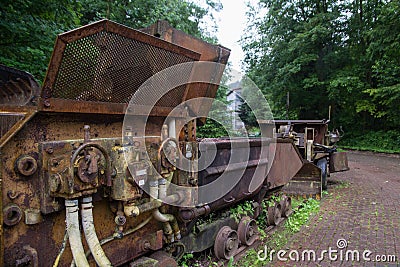 Old mining equipment for a gold mine Stock Photo