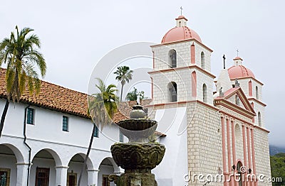 Old Mission Santa Barbara, California Stock Photo