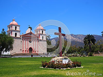 Old Mission Santa Barbara California Editorial Stock Photo