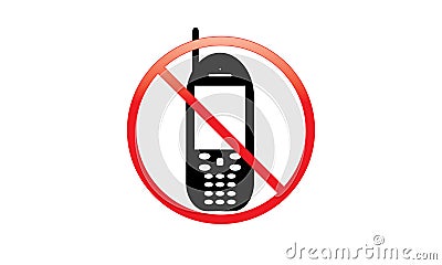 Old Mobile Phone - Cell Phone Icon - Old Keypad Mobile Phone Vector Illustration