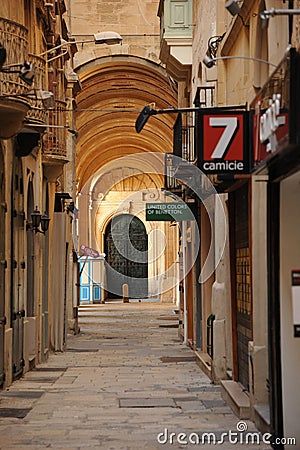Valetta. Old and new. Malta Editorial Stock Photo