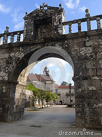 OLD MONASTERY IN GALICIA Stock Photo