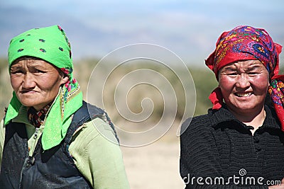 Old mongolian women Editorial Stock Photo