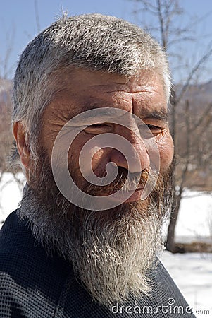 Old mongol Man 3 Stock Photo