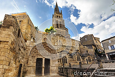 Old monolithic church Stock Photo