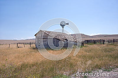 Old Montana Ranch Stock Photo
