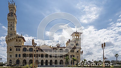 An old Montazah Palace in the park of Alexandria. Stock Photo