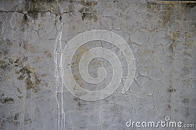 Old, mossy, weathered, dirty wall of a house. Stock Image Stock Photo