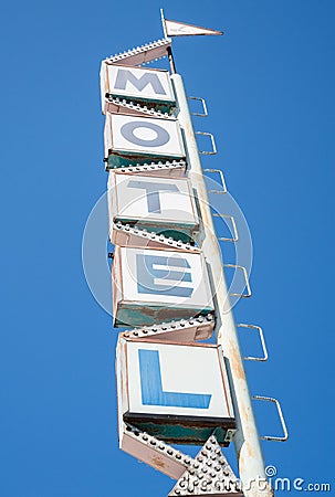 Old motel sign Stock Photo