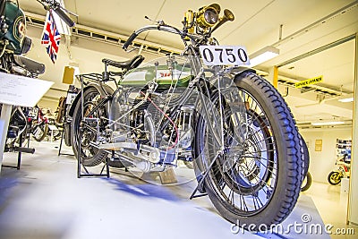 Old motorcycle, 1921 bsa england Editorial Stock Photo