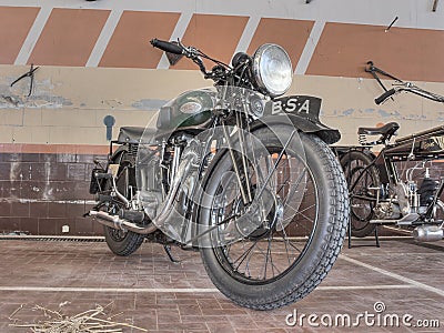 Old motorcycle BSA W35-7 (1935) Editorial Stock Photo