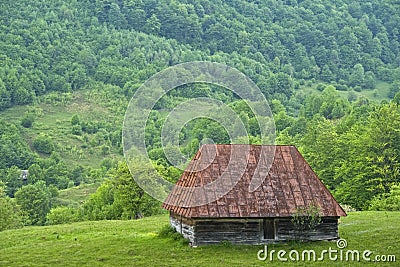 Old mountain countryside house - Romania Stock Photo