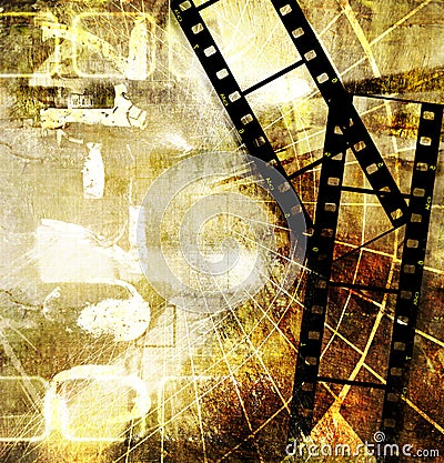 Old movie background Stock Photo