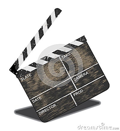 Old movie clapper Vector Illustration