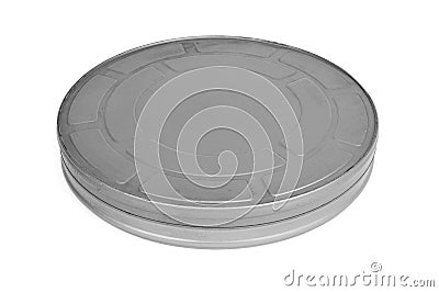 Old movie film reel canisters Stock Photo