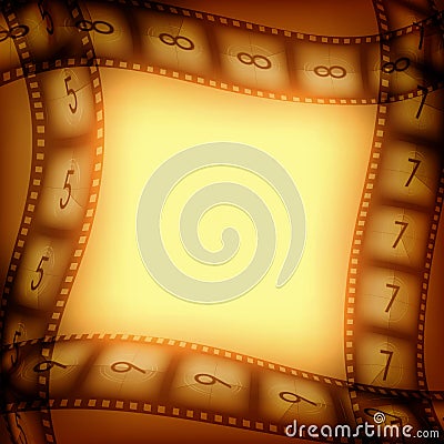 Old movie films background Vector Illustration