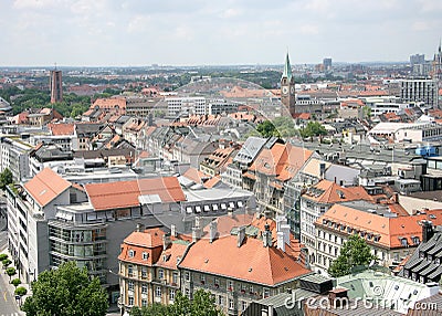 Old Munich. View from above 3 Stock Photo