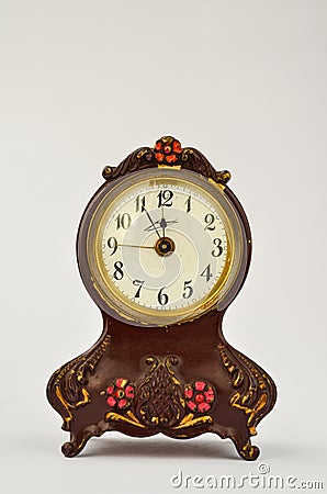 Old musical alarm clock Stock Photo