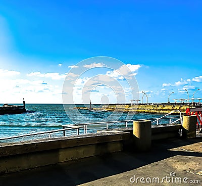 Old Namal Tel Aviv port. Israel Stock Photo