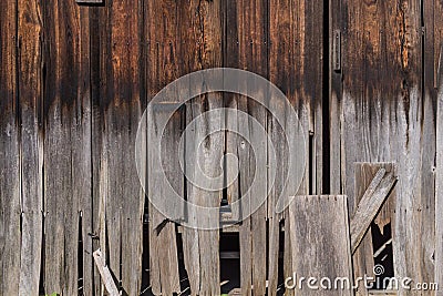 Old natural traditional japanese red pine wood with decay and pa Stock Photo