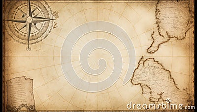 Old nautical grunge map background Stock Photo