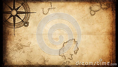 Old nautical grunge map background Stock Photo