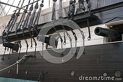 Old Naval gunship Stock Photo