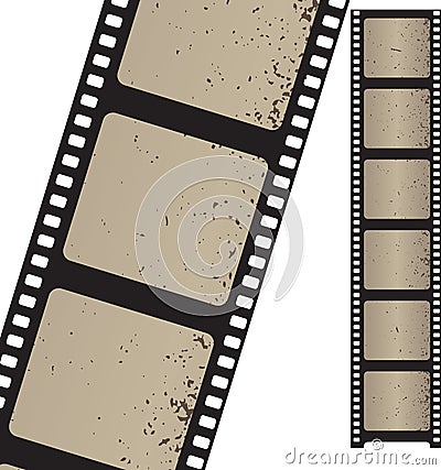 Old negative film strip Vector Illustration