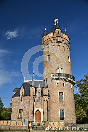 Old neo gothic observation tower Stock Photo