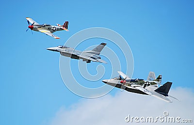 Old and New Jets Editorial Stock Photo