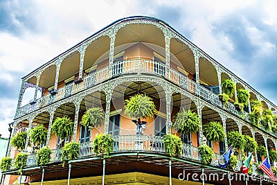 Old New Orleans houses in french Stock Photo