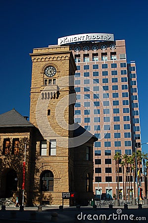 Old and New In San Jose Editorial Stock Photo