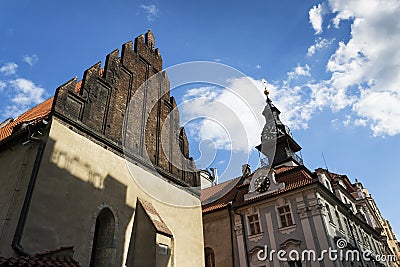 Old New Synagogue, Prague - oldest active European synagogue Stock Photo