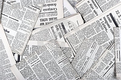 Old newspapers Editorial Stock Photo