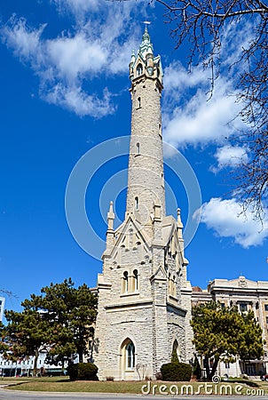 Old North Point Water Tower Editorial Stock Photo