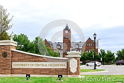 Old North Tower of University of Central Oklahoma. Editorial Stock Photo