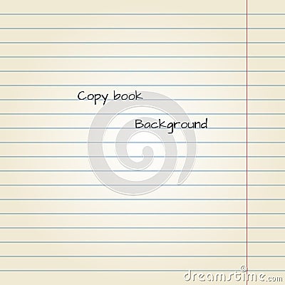 Old note paper background. Vector illustration. Copy book Vector Illustration