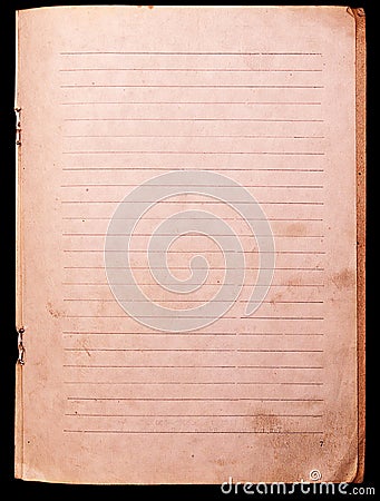 Old notebook paper Stock Photo