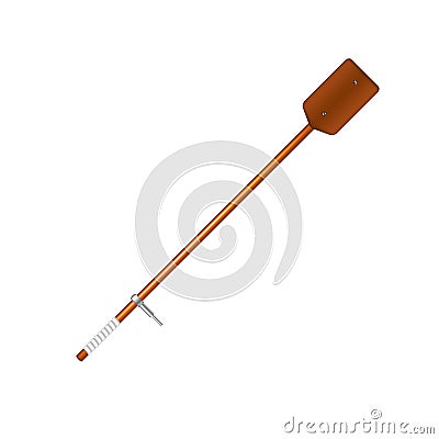 Old oar in brown design Vector Illustration