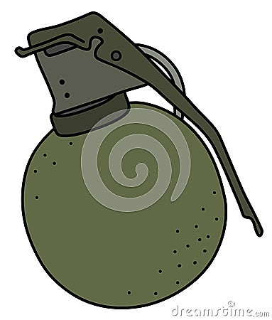 The old offensive hand grenade Vector Illustration