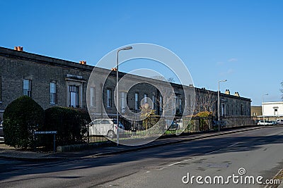 the old officers quarters no apartments and houses in Weevil lane Gosport Editorial Stock Photo