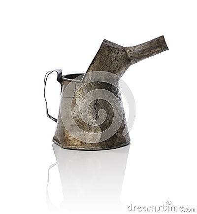 Old oil can Stock Photo