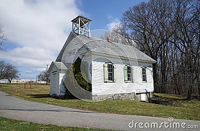 Old one-room Union schoolhouse in Bangor, Pennsylvania Stock Photo