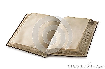 Old open book Stock Photo