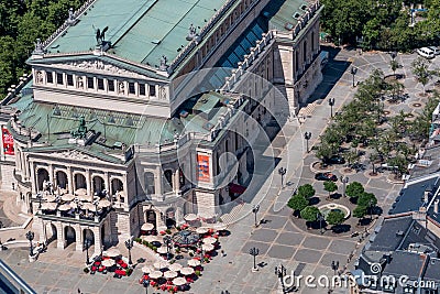 Old opera (Alte Oper) Frankfurt am Main Germany-aerial view Editorial Stock Photo