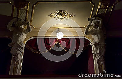 Old theatre lodge Stock Photo