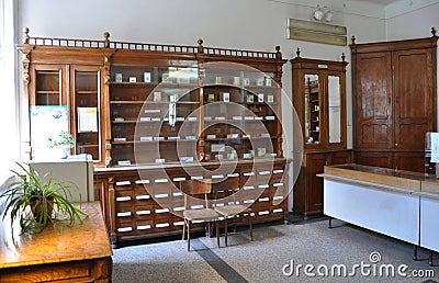 The old operating pharmacy Editorial Stock Photo